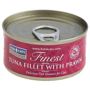 DISC Fish4Cats Finest | Wet Cat Food | Tuna Fillet with Prawn - 70g